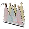 Multi-purpose Desktop Organizer Christmas Theme Wooden Napkin Holder, Decorative Holiday Paper Towel Stand, Makeup Brush And Lipstick Holder