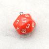 20-Sided Acrylic Dice Keychain - Transparent Solid Color Jewelry Charm