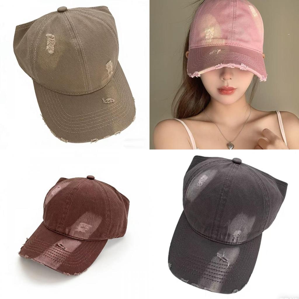 Classic Cotton Baseball Cap With Adjustable Fit For Sun Protection And Wind Resistance