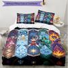 3pcs Duvet Cover Set (1*Duvet Cover + 2*Pillowcase, Without Core), Saint Seiya Print Soft All‑Season Bedding Set, Home Bedroom Decor Gift