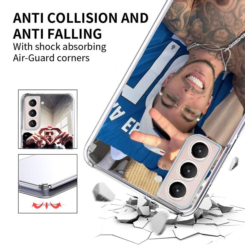 Чехол для телефона рэпера Sfera Ebbasta для Samsung Galaxy S25 Edge S24 S23 FE S21 S20 S10 Plus S22 S26 Ultra Прозрачный чехол TPU Capa