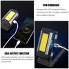 Суперяркий рабочий свет COB LED Лампа для мастерской Рабочая лампа USB Перезаряжаемый фонарик Портативный фонарь с кронштейнами