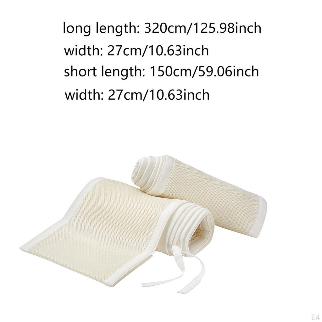 Детская дышащая сетчатая подкладка для кровати, принадлежности для полноразмерной детской кроватки, защитная синяя