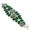 Copper Amazonite, Diopside Handmade 925 Sterling Silver Gift Bracelet 7-8" d8K74