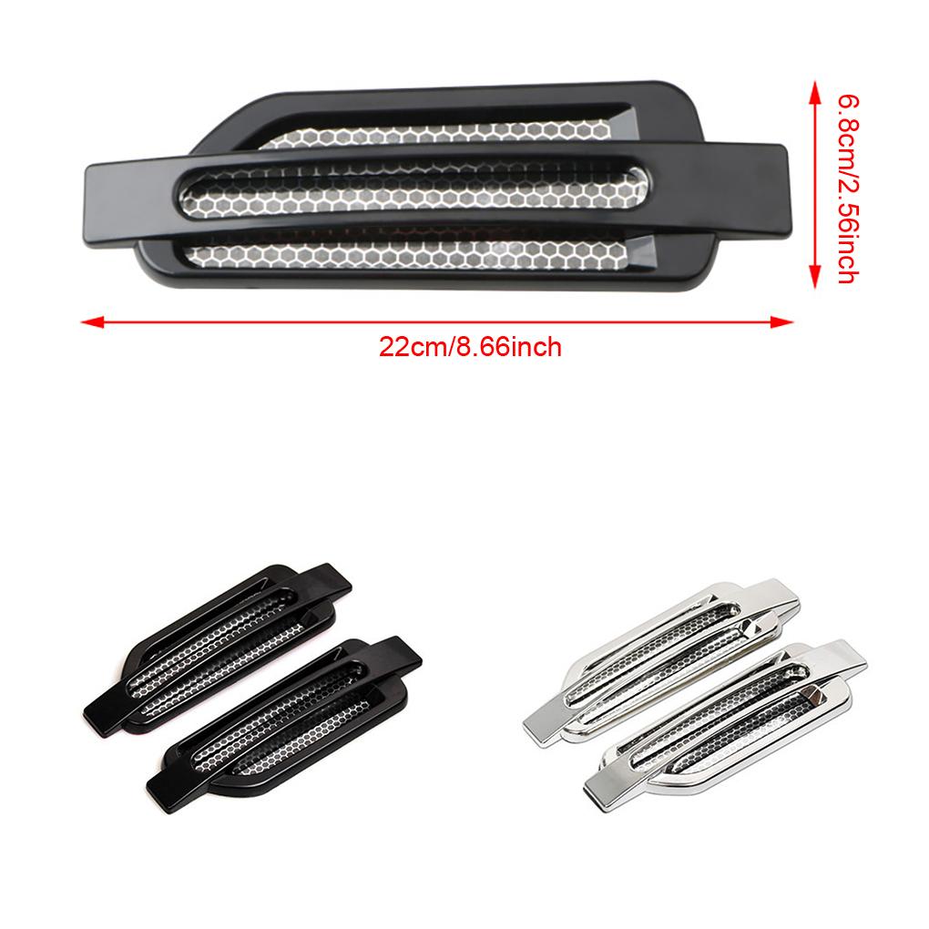 1 пара пластиковых наклеек-вентиляционных отверстий для боковой имитации автомобиля, накладка на капот, самоклеящаяся декорация воздухозаборника, автомобиль