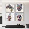 Street Graffiti Popular Abstract Art Wall Poster Basketball Shoes Kissing Home Decor Canvas Painting Mural Picture Print Artwork