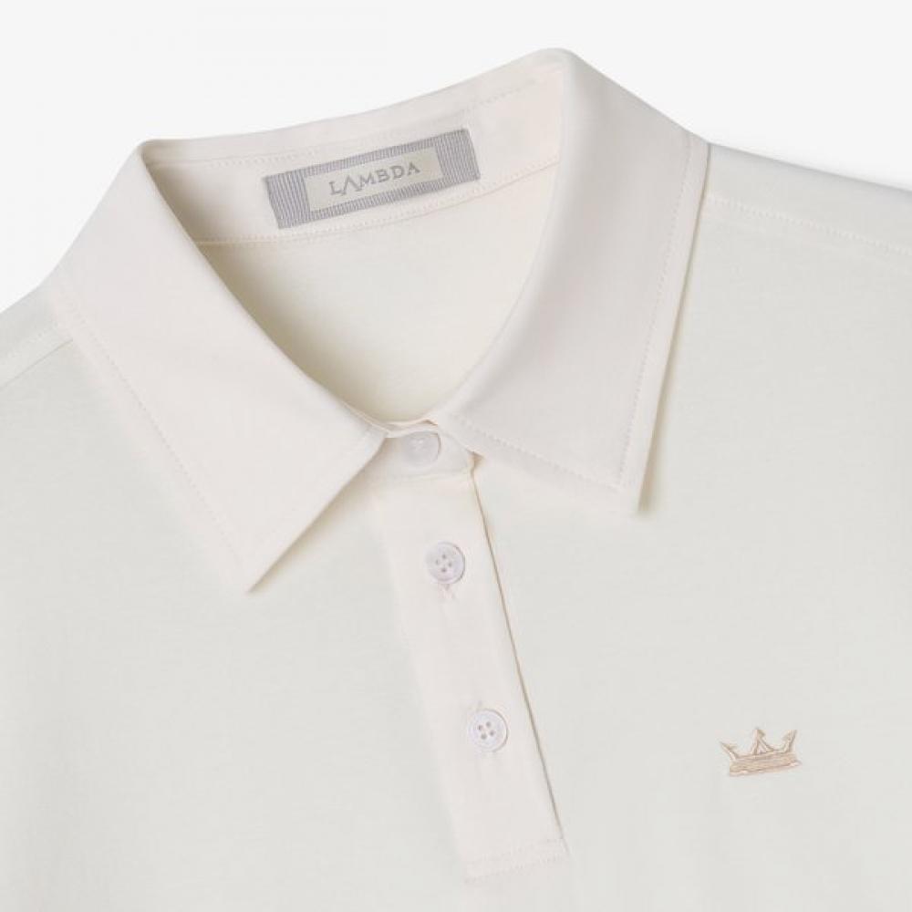 Lambda Women S claSSic Polo Shirt Short Sleeve Cream Ivory 26327