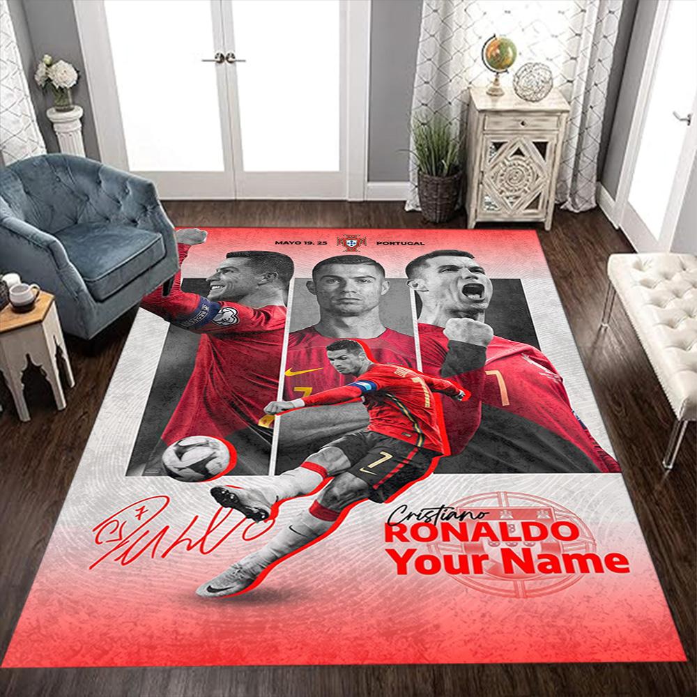 Cristiano Ronaldo (64) Personalized Name Floor Rug Office Rug Perfect for Outdoor Dormitory Decorate room Game Room Anti-slip Rug Office home decor