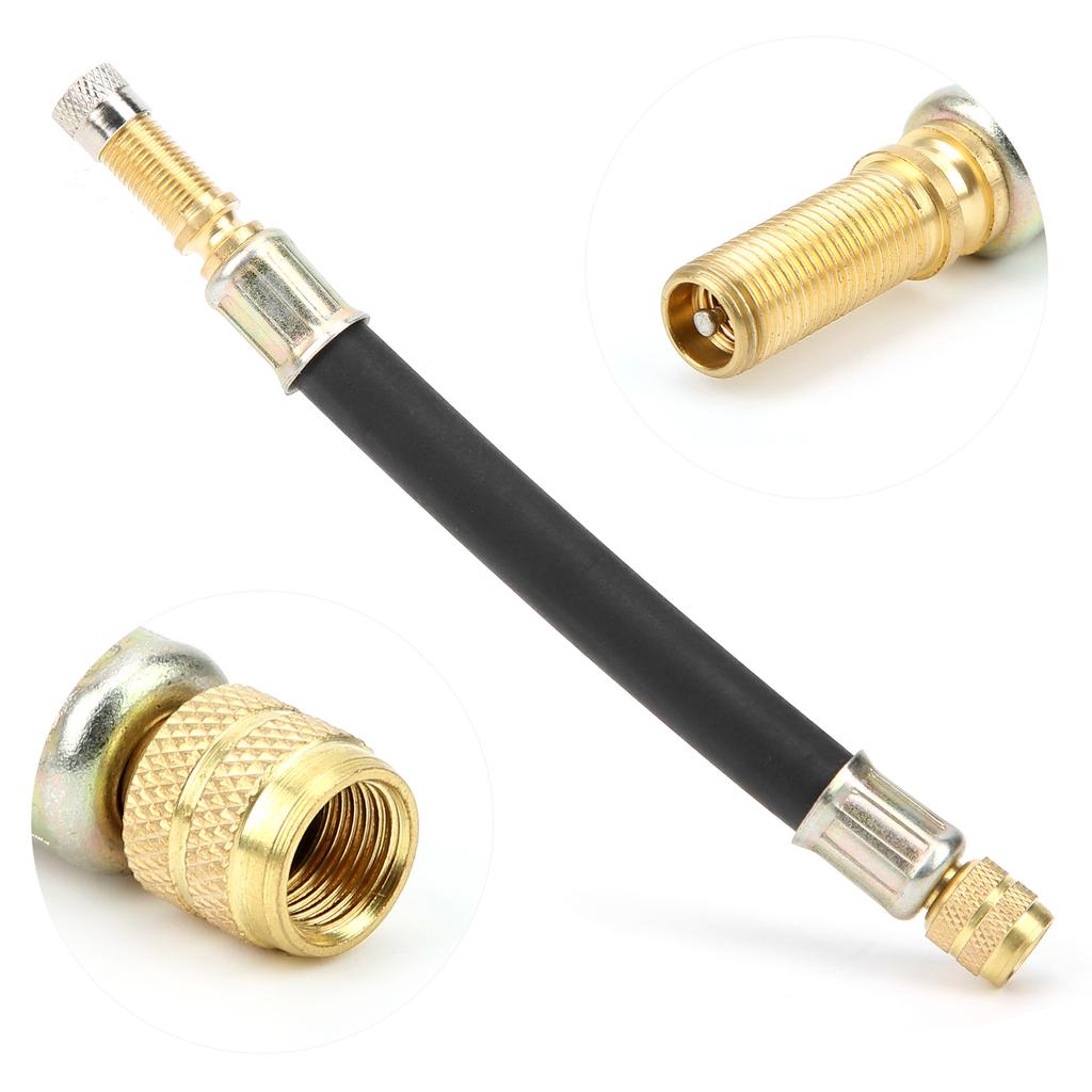 5.5in Flexible Rubber Tyre Valve Extension Adapter Inflation Tool Accessory for Truck Van Bus