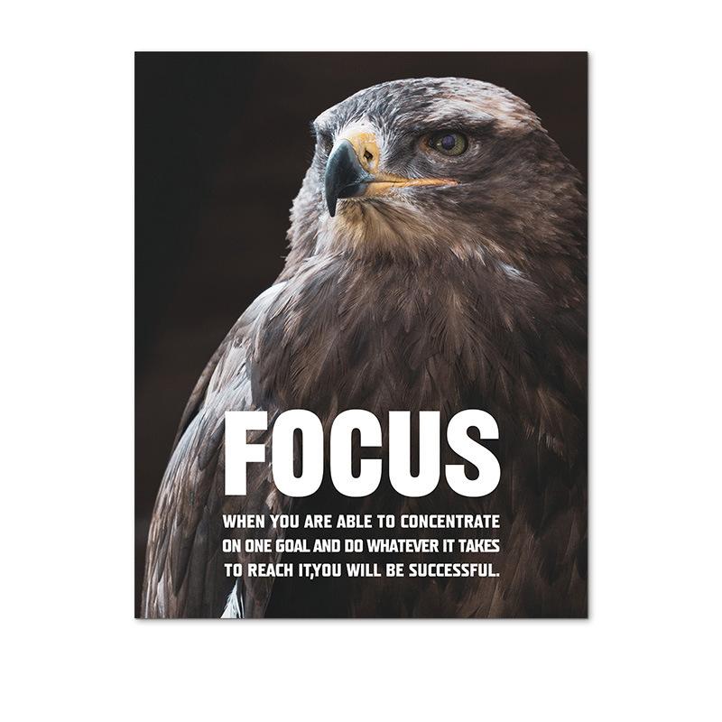 Modern Inspirational Quotes Posters and Prints Lion Tiger Pictures Animal Canvas Painting For Office Porch Room Wall Decoration