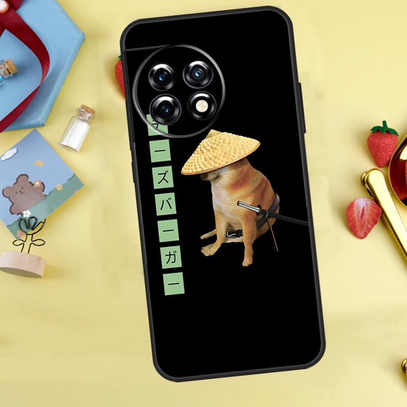 Funny Cheems Doge Cover For OnePlus 12 12R 13 13R 11 10 Pro 8T 10T OnePlus Nord CE 2 3 4 Lite N30 N20 N10 Case