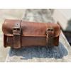 Bag Motorcycle Tool Fork Pouch Leather Handlebar Storage Luggage Saddlebag New