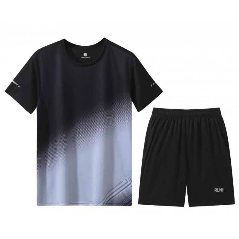 Men Women Sportswear Set Quick Dry Running Gym Tennis Badminton Cycling Short Sleeve T-Shirt Shorts