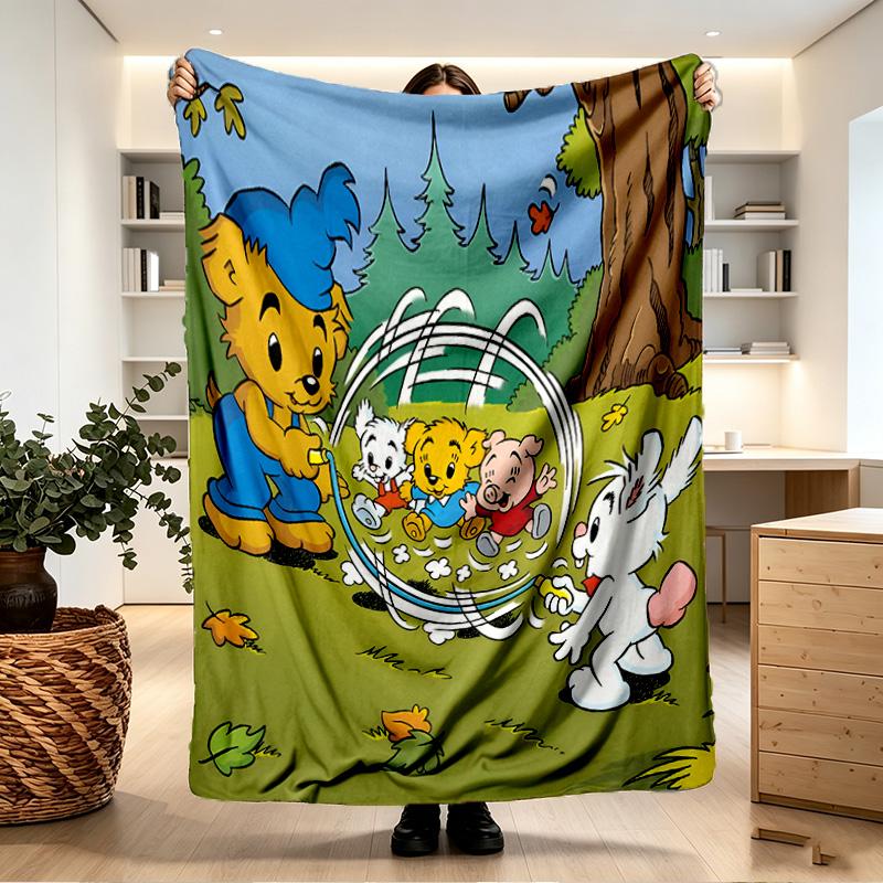 Bamse Print Blanket - Soft & Comfortable, for Bedroom, Travel, Sofa, Home Decoration - Birthday Christmas Gift for Friend