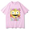 Футболки с принтом мультфильма Smiling Friends Летние Весенние Хлопковые Мужские Футболки Смешные Футболки с Графическим Принтом Высококачественная Футболка