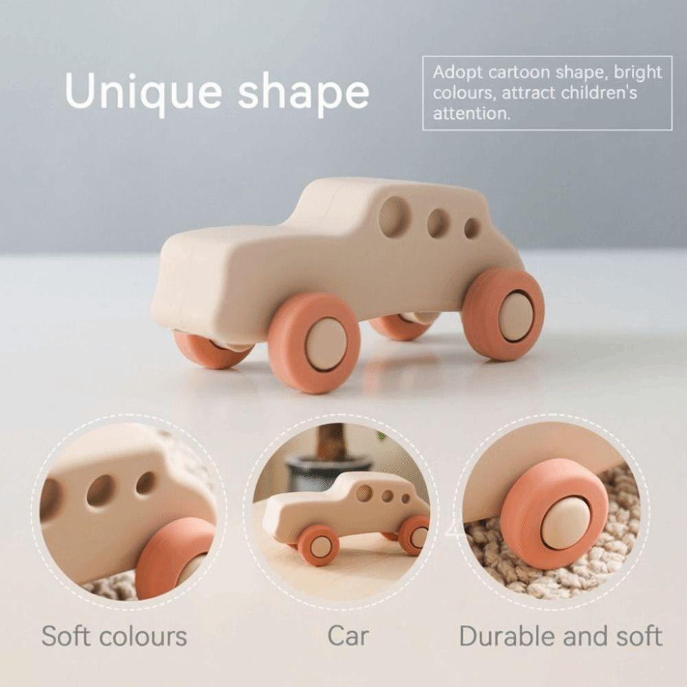 BPA Free Silicone Teether Toy Teether Toy Baby Silicone Car Teething Car  Children