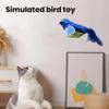 Interactive Cat Toys Hanging Plush Bird Squeaky Sound Simulation Bird Teaser Toy Playful Entertain Bond with Your Pet Kitten Chirping Toy for Cats