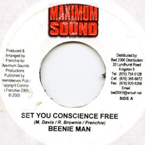 7-дюймовая пластинка BEenie MAN - Set You Conscience Free Maximum Sound 2005 Ямайка Регги, Ска и Даб