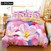 3D персиковый цветущий пододеяльник комплект постельного белья с цветущим узором из микрофибры с весенней цветочной тематикой мягкий 2/3 шт. пододеяльник