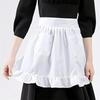 European Style Maid Apron with Ruffled Cooking Half Apron Home Use Waist Apron  Kitchens
