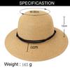 (One Size, Khaki) Women Men Summer Straw Hat Bucket Cap Bucket Hats UV Protection Beach Holiday Sun Hat