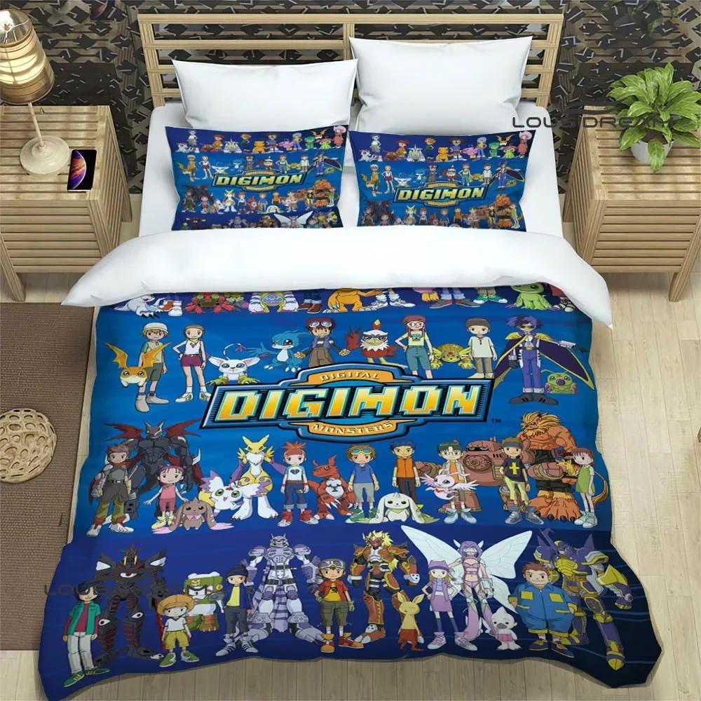 3D Digimon cartoon printed Bedding Sets exquisite supplies set duvet cover bed comforter set bedding set luxury birthday gift