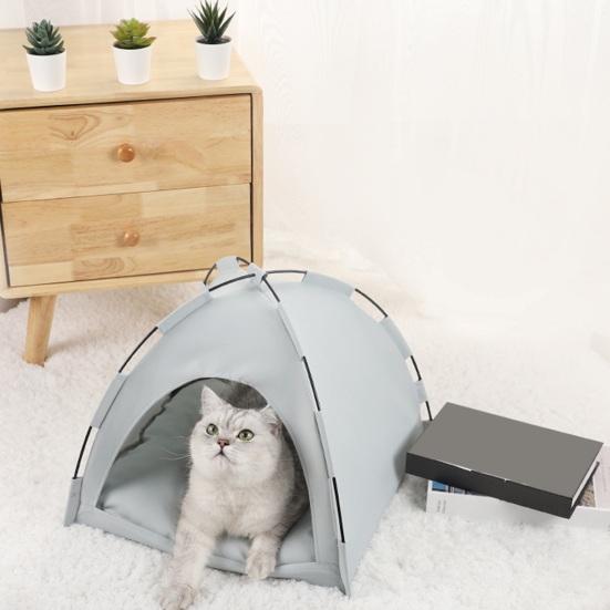 Haustier Zelt Bett mit Baldachin Tragbare Katze Bett Erhöhte Haustier Bett Atmungsaktive Weiche Katze