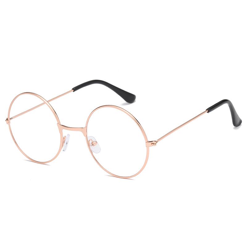 Korean Retro Round Frame Glasses: Japanese Metal Literary Style, Non-Prescription, Timeless Fashion