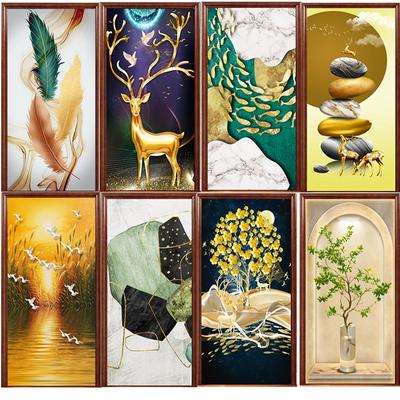 3D Пейзаж Дверь Холодильник Украшения Наклейки Животные Простые Абстрактные Линии Цветы Обои Для Гостиной Домашний Декор Спальня Художественные Наклейки