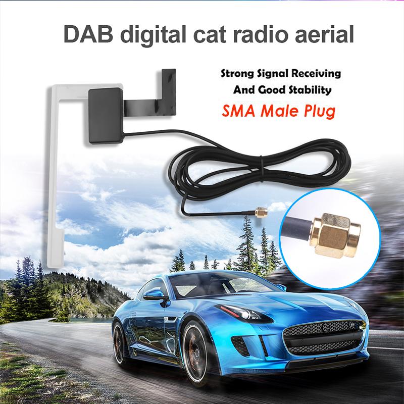 SMA/SMB разъем DAB/DAB+ Enhance Devices Автомобильная радиоантенна Антенна для крепления на лобовое стекло Усилитель сигнала для Pioneer Kenwood JVC Sony