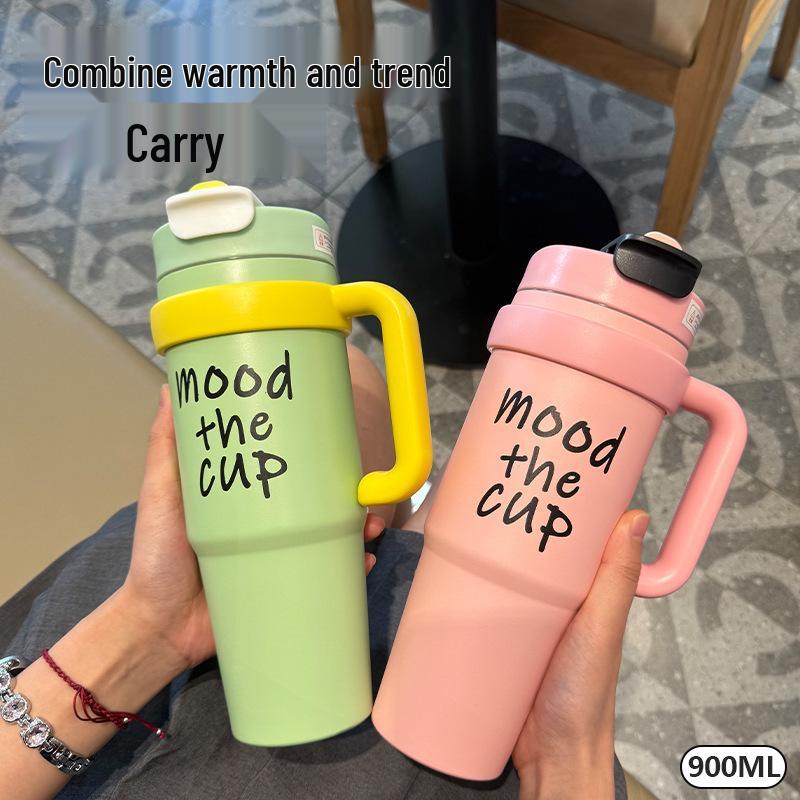 Giant Ice Buster Thermos Cup with Cute Pattern - High Capacity Straw Cup 2026.
