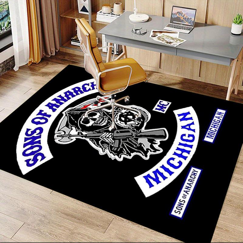 1 шт. Ковер Sons of Anarchy Michigan MC, противоскользящий, из полиэстера, напольный коврик для офиса, спальни