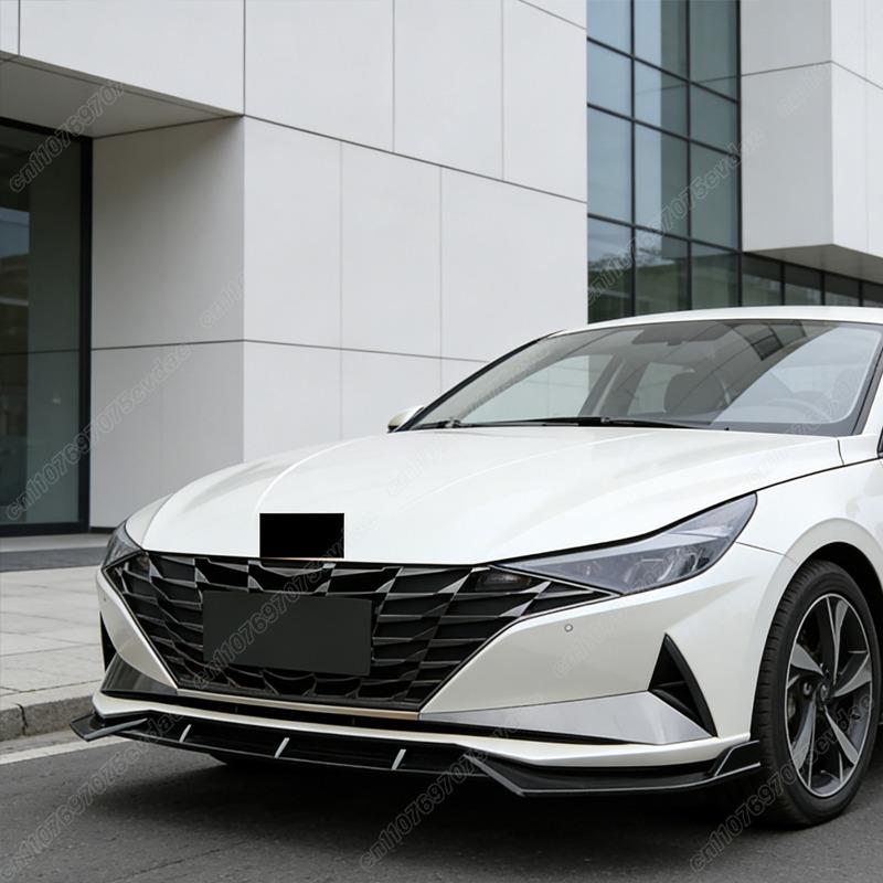 Для Hyundai Elantra 7-го поколения 2021 2022 2023 2024 Спортивный гоночный стиль Автомобильный передний бампер Губа Спойлер ABS Сплиттер Комплект для модификации кузова