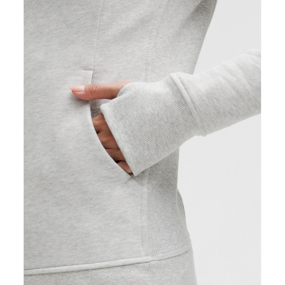 Lululemon Толстовка с капюшоном Scuba Full Zip с цветочным принтом Ultra Light Grey
