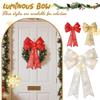 Bow Pre-assembled Christmas Bow Decoration, Indoor/Outdoor LED Holiday Decoration, Outdoor Battery Box