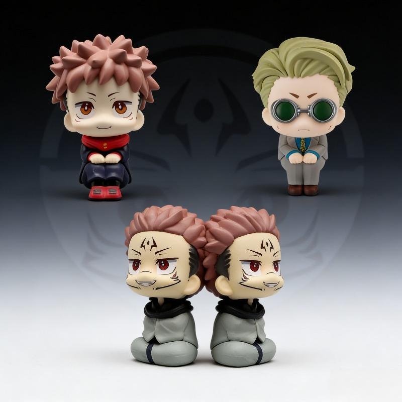 Chibi Big Head Series Jujutsu Kaisen Figurine, Cute Anime Statue Decoration, Collectible Doll for Gift & Display