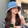 Шляпа-горшок Джинсовая шляпа Женская шляпа рыбака Солнцезащитная шляпа для лица Универсальная
