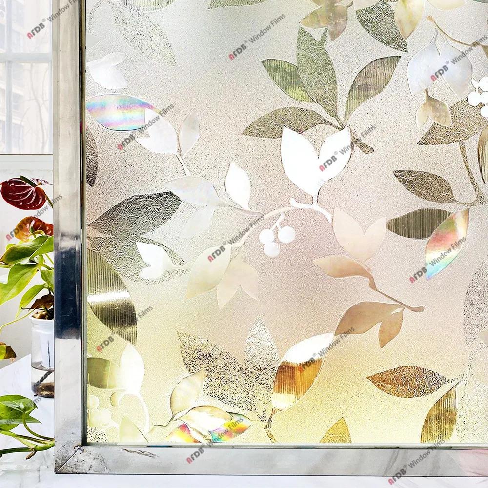 3D радужная оконная пленка, витражное стекло, защитная от ультрафиолета, наклейка на окно для дома, статическая клейкая терморегулирующая стеклянная пленка