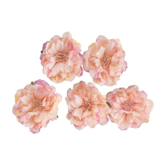 5 шт., реалистичные декоративные цветы, яркая, красивая соломенная шляпа, подходящая поддельная головка цветка пиона, товары для вечеринок