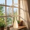 with Tassels Moon Star Hollow Mesh Wall Decor Wooden Handicraft Pendant  Ramadan Celebration