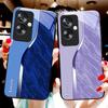 Фиолетовый узор воды для Oppo A79 5G 58 78 74 60 4G Reno 11F Realme GT 6 11 Note 50 10 C55 X2 Закаленное стекло Черный чехол для телефона