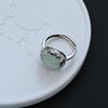 High-End Tangcao Flower Inspired Jade Ring: Elegant Chinese Court Style for Women