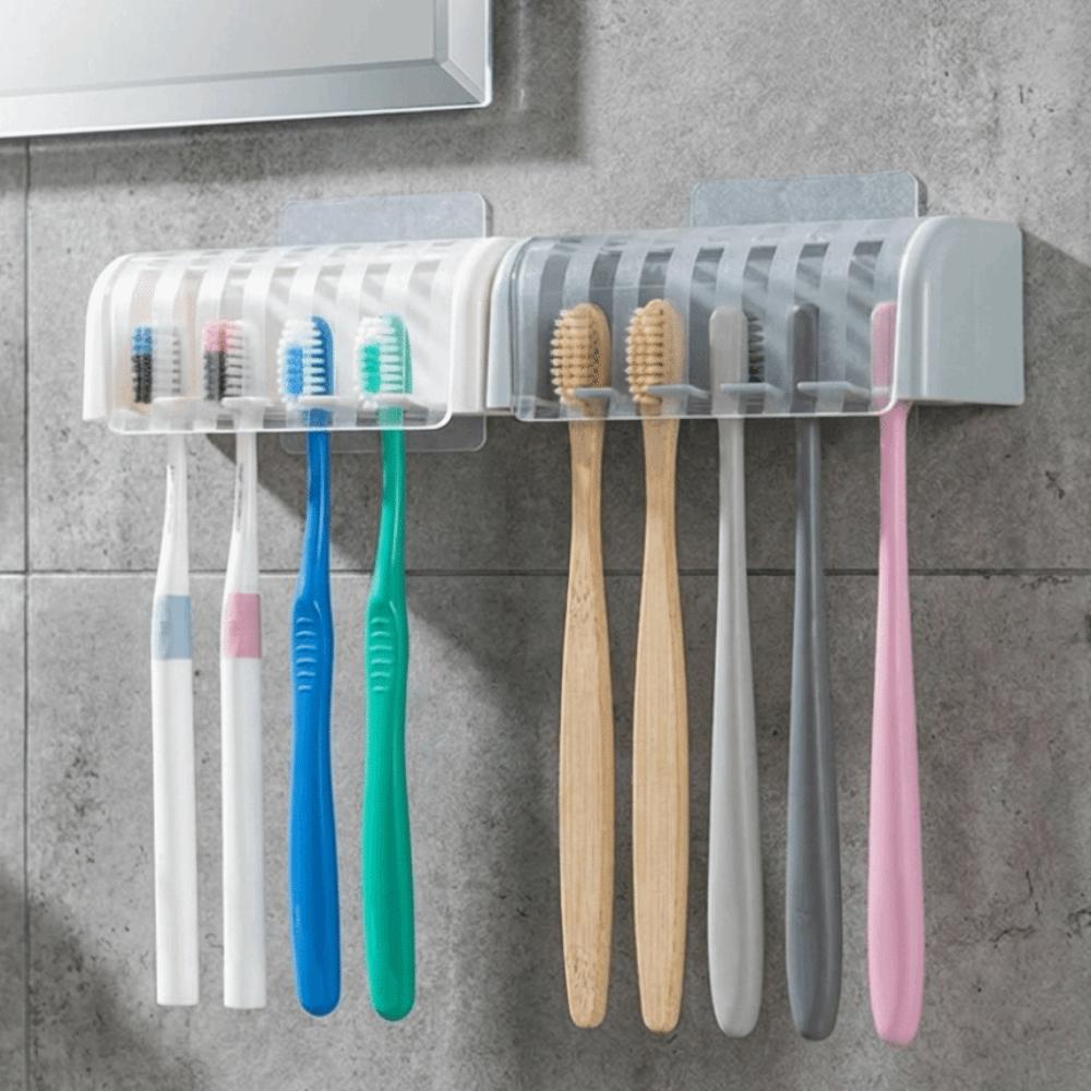 Wall Mounted Toothbrush Storage Rack Plastic Electric Toothbrush Holder Home Storage