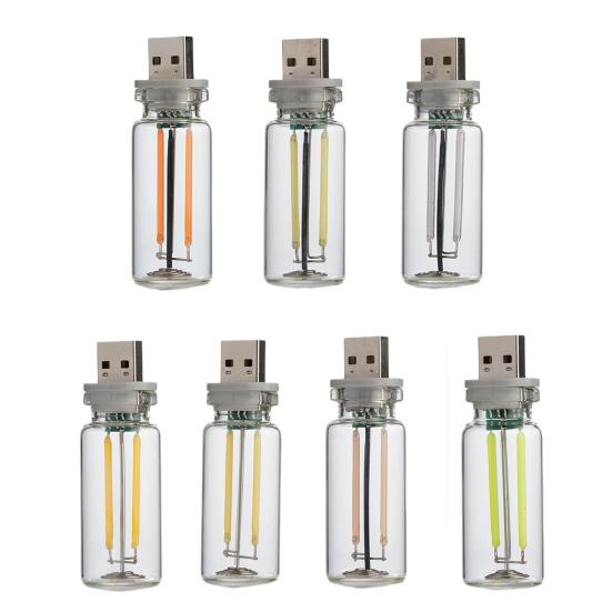 Ночной светильник для салона автомобиля с сенсорным управлением USB, автомобильная атмосферная лампа, мини-светодиодная лампа-ночник для спальни в автомобиле