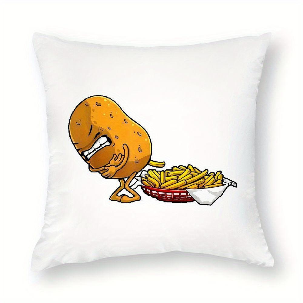 Potato and Fries Pillow - Fun Home Decor, Adds Humor, Quirkiness, and a Side of Playful Charm To Your Living Space"