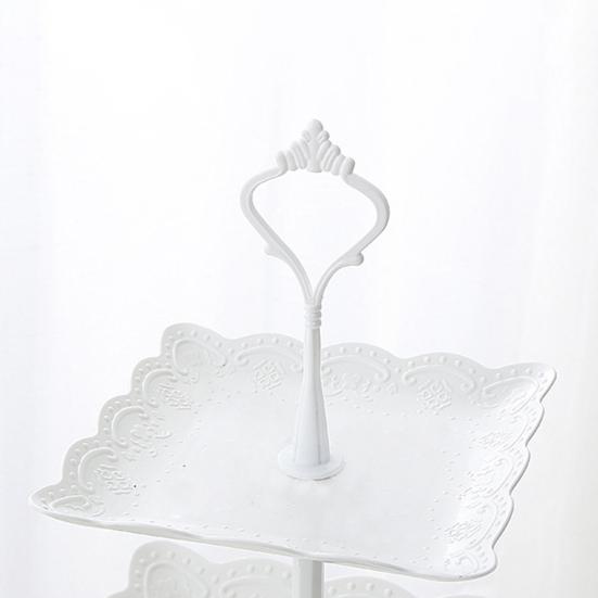 Подставка для кексов, башня, демонстрационная стойка для десертов, трехъярусная конструкция, не содержит бисфенол А, простая сборка, многоярусный поднос для сервировки торта на свадьбу