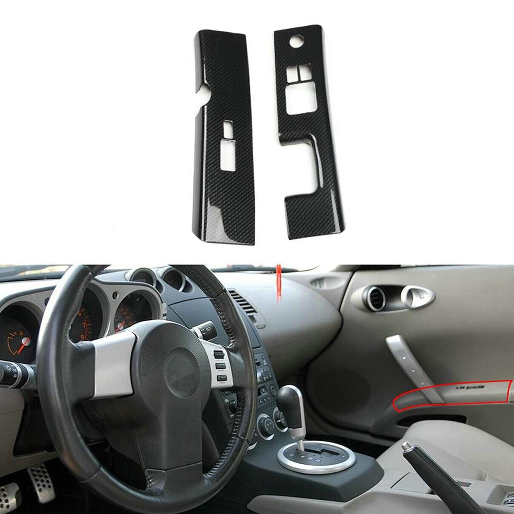 2 шт. стеклянные переключатели из АБС-пластика для салона автомобиля из углеродного волокна, новый стиль