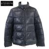 [Good Condition/Domestic Regular] M1248160TU Lamb Leather Anagram Patch Down Jacket 40 NavyUsed