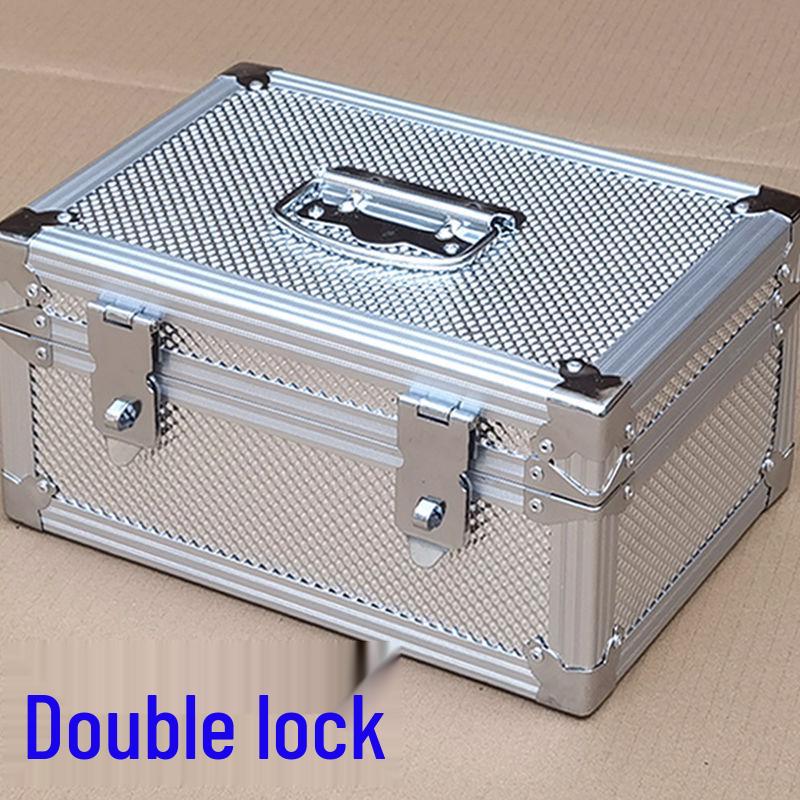 Большой запираемый ящик для хранения денег и документов из алюминиевого сплава