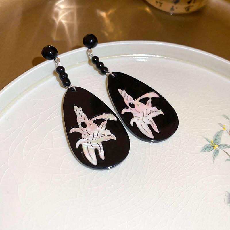 Гуофэн Серьги-кисточки с цирконом 'Серебряная игла', Ретро Легкая роскошь Высококлассные серьги-гвоздики Нишевые Универсальные серьги